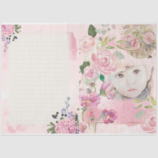 Design der Shabby Chic Writing Series 1 Seidenpapier (Vorderseite)