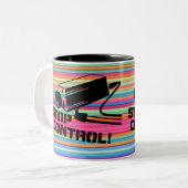 Design der Sicherheitskamera-Datenschutz Zweifarbige Tasse (Vorderseite Links)