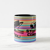 Design der Sicherheitskamera-Datenschutz Zweifarbige Tasse (Mittel)