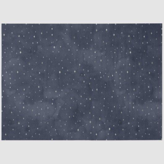 Design der Silver Starry Night Serie 10 Seidenpapier (Vorderseite)