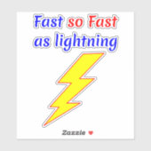 Design der Skateboards - Schneller Blitzschlag Aufkleber (Blatt)