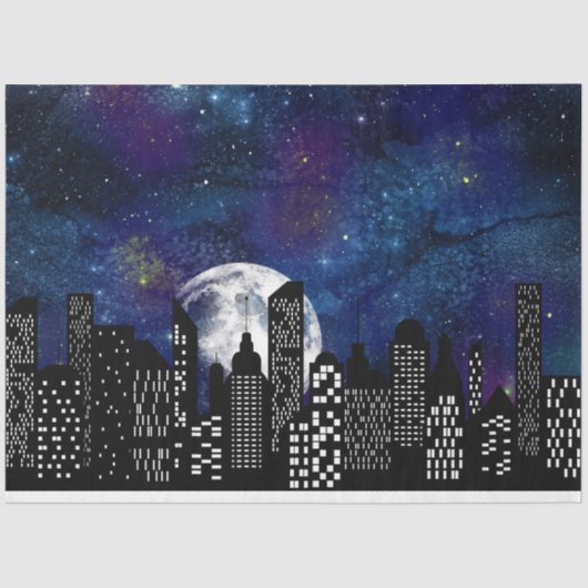 Design der Skyline-Serie Starry 9 Seidenpapier (Vorderseite)