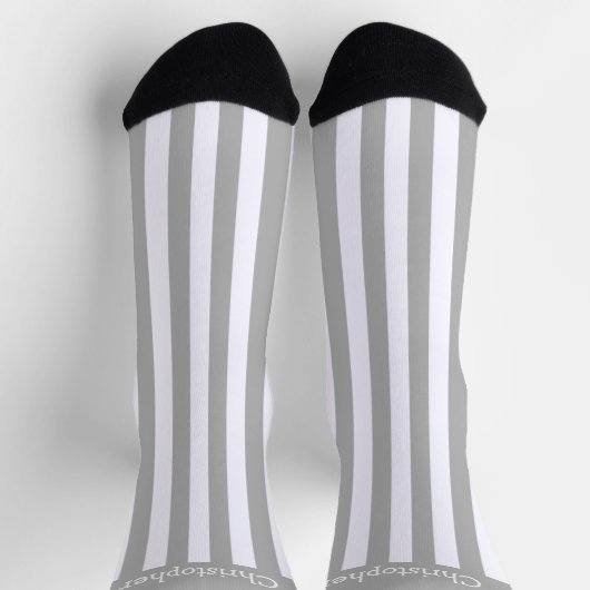 Design der Socken, grau und weiß Socken (Oben)