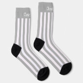 Design der Socken, grau und weiß Socken (Rechts)