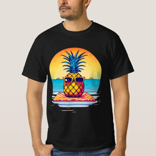 Design der Sommervibes von Ananas, T-Shirt (Vorderseite)