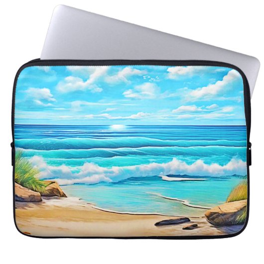 Design der Sonnenbänke Laptopschutzhülle (Vorderseite)