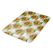 Design der Sonnenblumen-Blume Badematte (Schrägansicht)