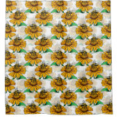 Design der Sonnenblumen-Blume Duschvorhang (Vorderseite)