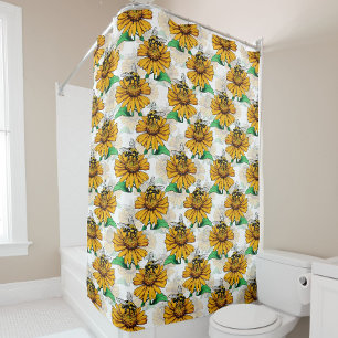 Design der Sonnenblumen-Blume Duschvorhang