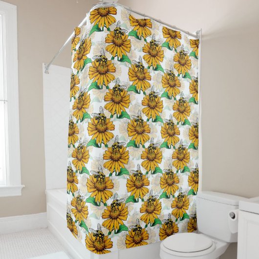 Design der Sonnenblumen-Blume Duschvorhang