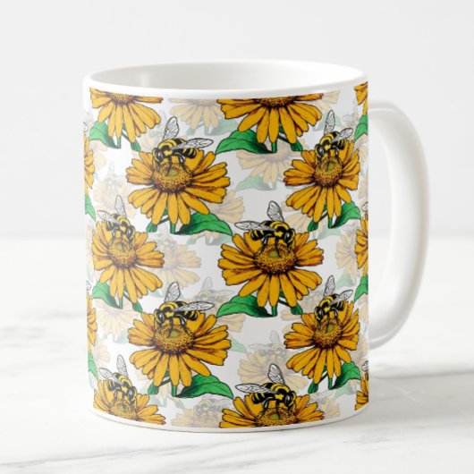 Design der Sonnenblumen-Blume Kaffeetasse