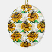 Design der Sonnenblumen-Blume Keramik Ornament (Links)