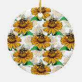Design der Sonnenblumen-Blume Keramik Ornament (Hinten)