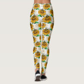 Design der Sonnenblumen-Blume Leggings (Rückseite)