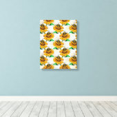 Design der Sonnenblumen-Blume Leinwanddruck (Insitu (Holzboden))