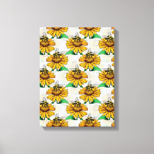 Design der Sonnenblumen-Blume Leinwanddruck (Vorderseite)