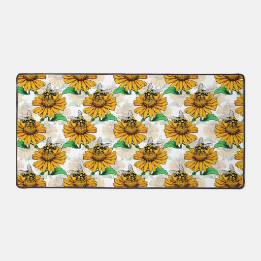 Design der Sonnenblumen-Blume Schreibtischunterlage (Vorderseite)