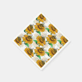 Design der Sonnenblumen-Blume Serviette (Ecke)