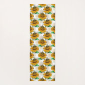 Design der Sonnenblumen-Blume Yogamatte (Rückseite)