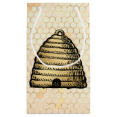 Design der Sonnenblumen und Bienen vierzehn Kleine Geschenktüte (Rückseite)