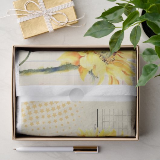 Design der Sonnenblumen- und Libellenreihe 10 Seidenpapier (Geschenk)