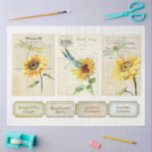 Design der Sonnenblumen- und Libellenreihe 10 Seidenpapier (Basteln)