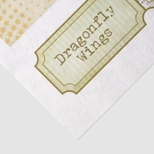 Design der Sonnenblumen- und Libellenreihe 10 Seidenpapier (Ausschnitt)