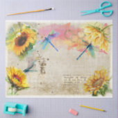 Design der Sonnenblumen- und Libellenreihe 12 Seidenpapier (Basteln)