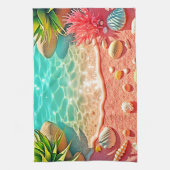 Design der sonnenverwöhnten Muscheln Geschirrtuch (Vertikal)