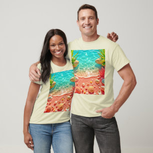 Design der sonnenverwöhnten Muscheln T-Shirt