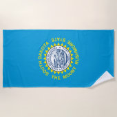 Design der South Dakota State Flag auf einer Strandtuch (Vorderseite)