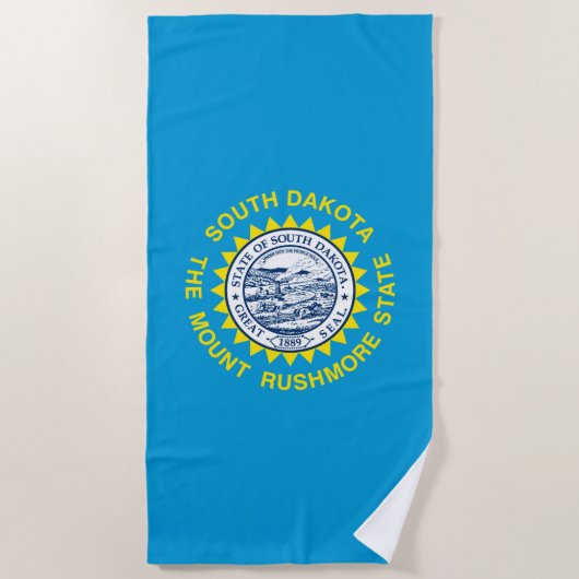 Design der South Dakota State Flag auf einer Strandtuch (Vorderseite)