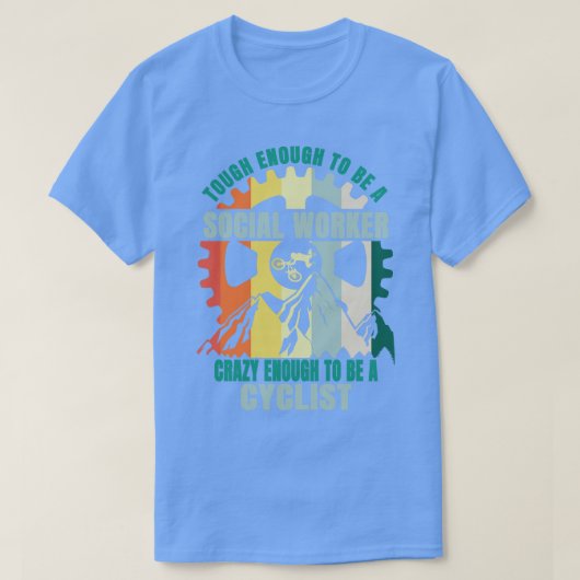 Design der Sozialarbeiter-Fahrräder T-Shirt (Design vorne)