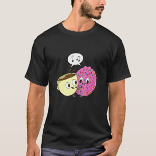 Design der sozialen Medien für einen Donut und Kaf T-Shirt
