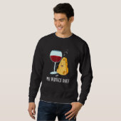 Design der sozialen Medien für Rotweine und Käse Sweatshirt (Vorne ganz)