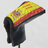 Design der spanischen Flagge Golf Headcover (3/4 Vorderseite)