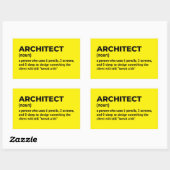 Design der Spaß-Definition Rechteckiger Aufkleber (Blatt)