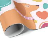 Design der spielerischen Dackel Geschenkpapier (Rolleneckpunkt)