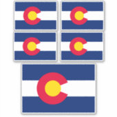 Design der Staatsflagge Colorado Aufkleber (Vorderseite)