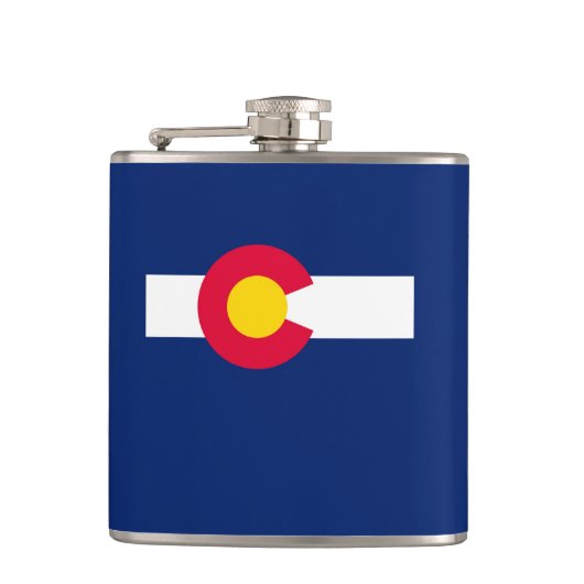 Design der Staatsflagge Colorado Flachmann (Vorderseite)