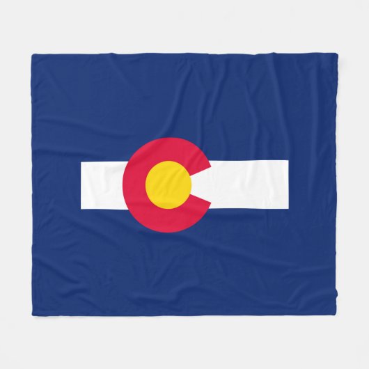 Design der Staatsflagge Colorado Fleecedecke (Vorderseite (Horizontal))