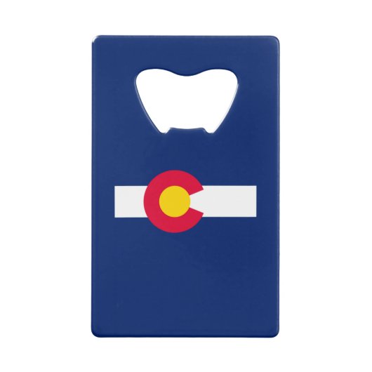 Design der Staatsflagge Colorado Geldkarten Flaschenöffner (Vorderseite)