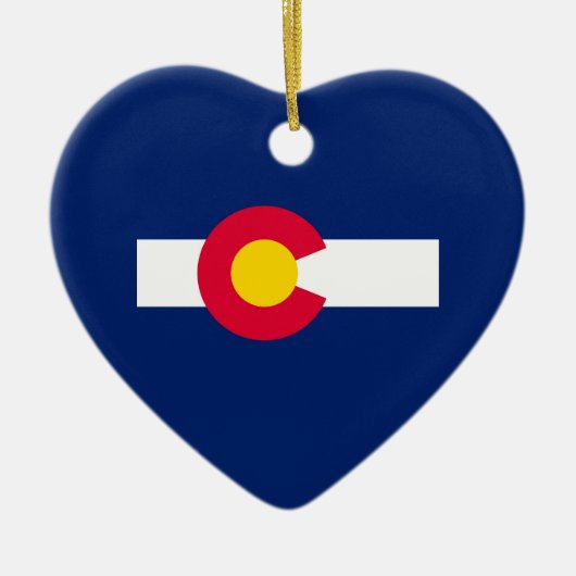 Design der Staatsflagge Colorado Keramik Ornament (Vorne)
