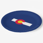 Design der Staatsflagge Colorado Pappteller (Schrägansicht)