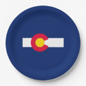 Design der Staatsflagge Colorado Pappteller (Vorderseite)