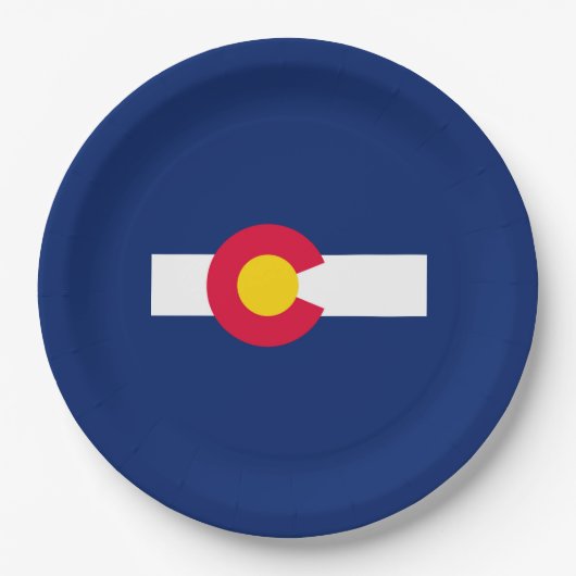 Design der Staatsflagge Colorado Pappteller (Vorderseite)