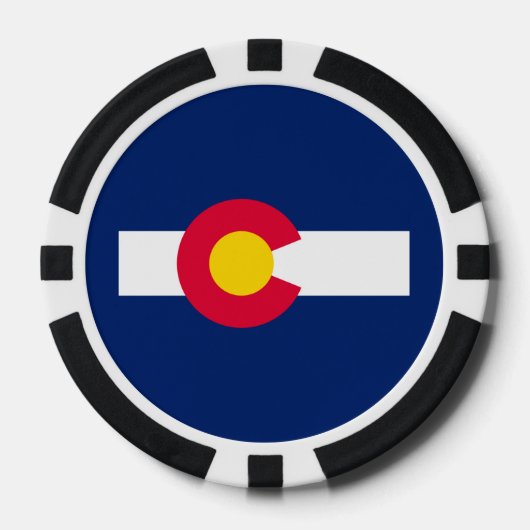 Design der Staatsflagge Colorado Pokerchips (Vorderseite)