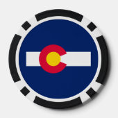 Design der Staatsflagge Colorado Pokerchips (Rückseite)