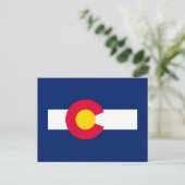 Design der Staatsflagge Colorado Postkarte (Stehend Vorderseite)