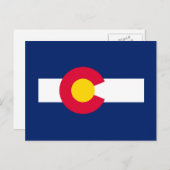 Design der Staatsflagge Colorado Postkarte (Vorne/Hinten)